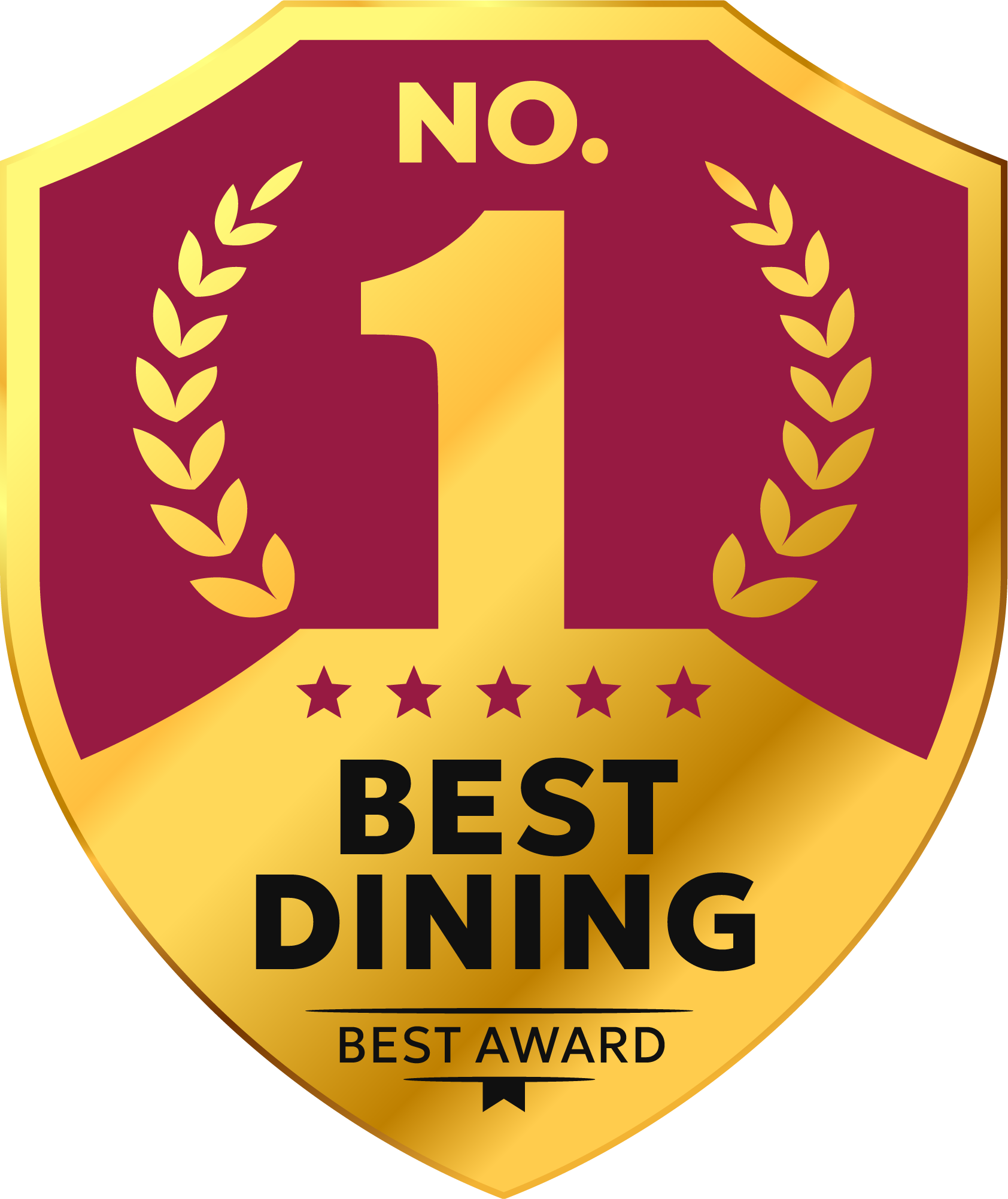 Ice n Spice Toowoomba number 1 best dining gold and maroon award badge