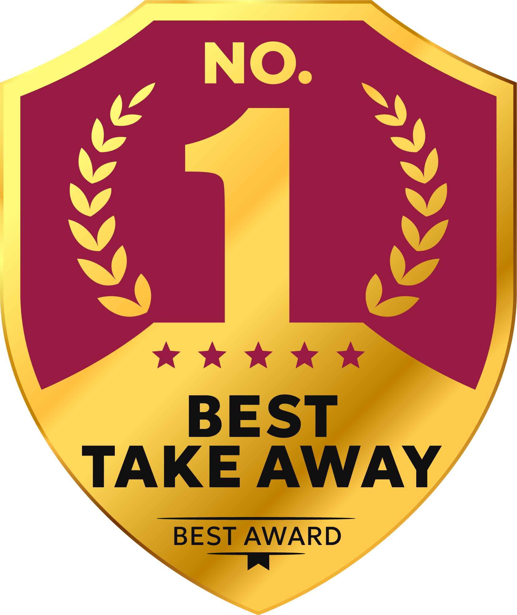 Ice n Spice Toowoomba number 1 best take away gold and maroon award badge